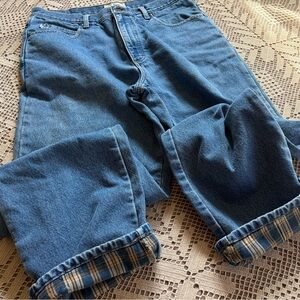 LL Bean Flannel Lined Jeans